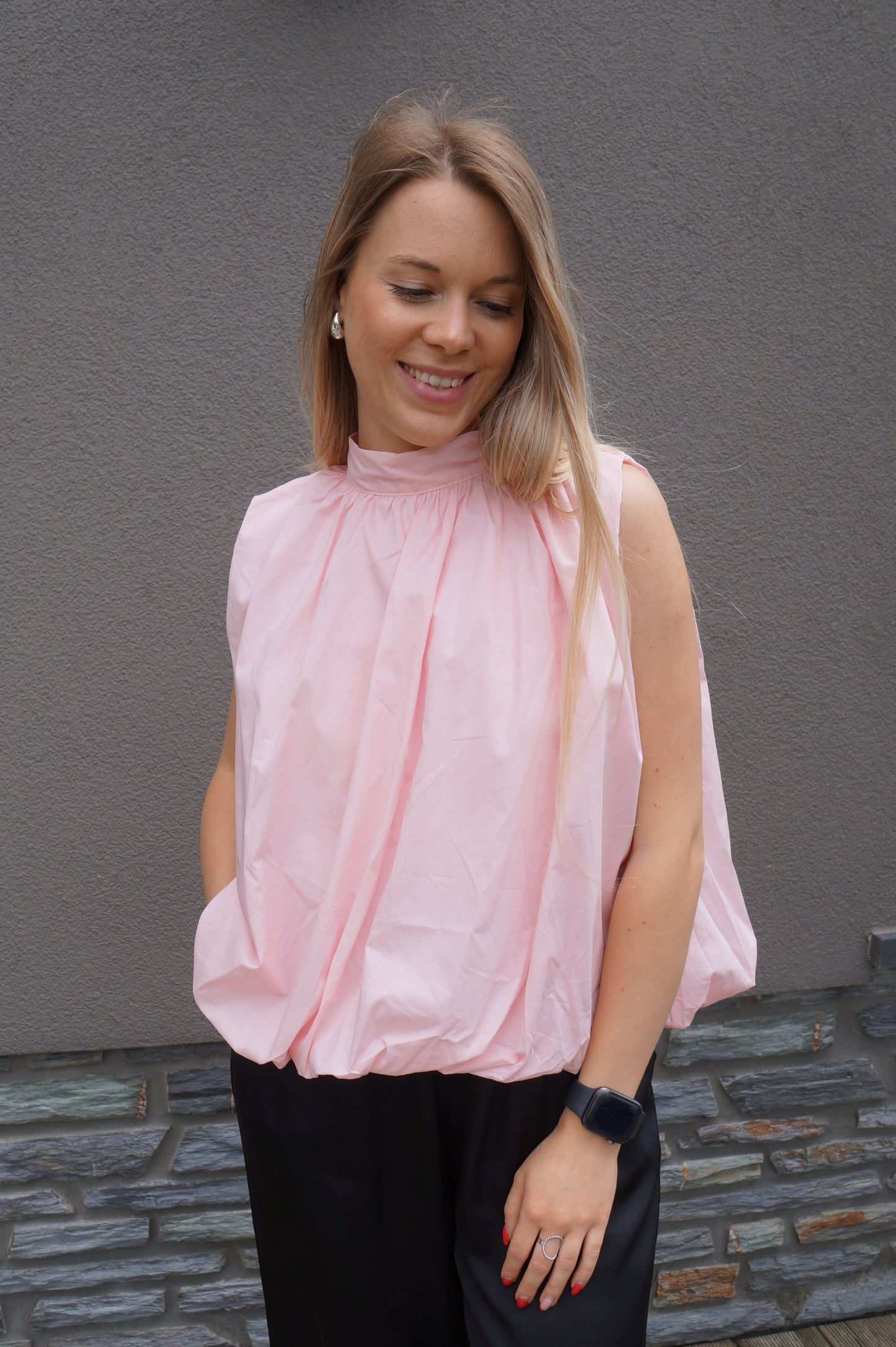 Blouse à noeud Moa - Rose