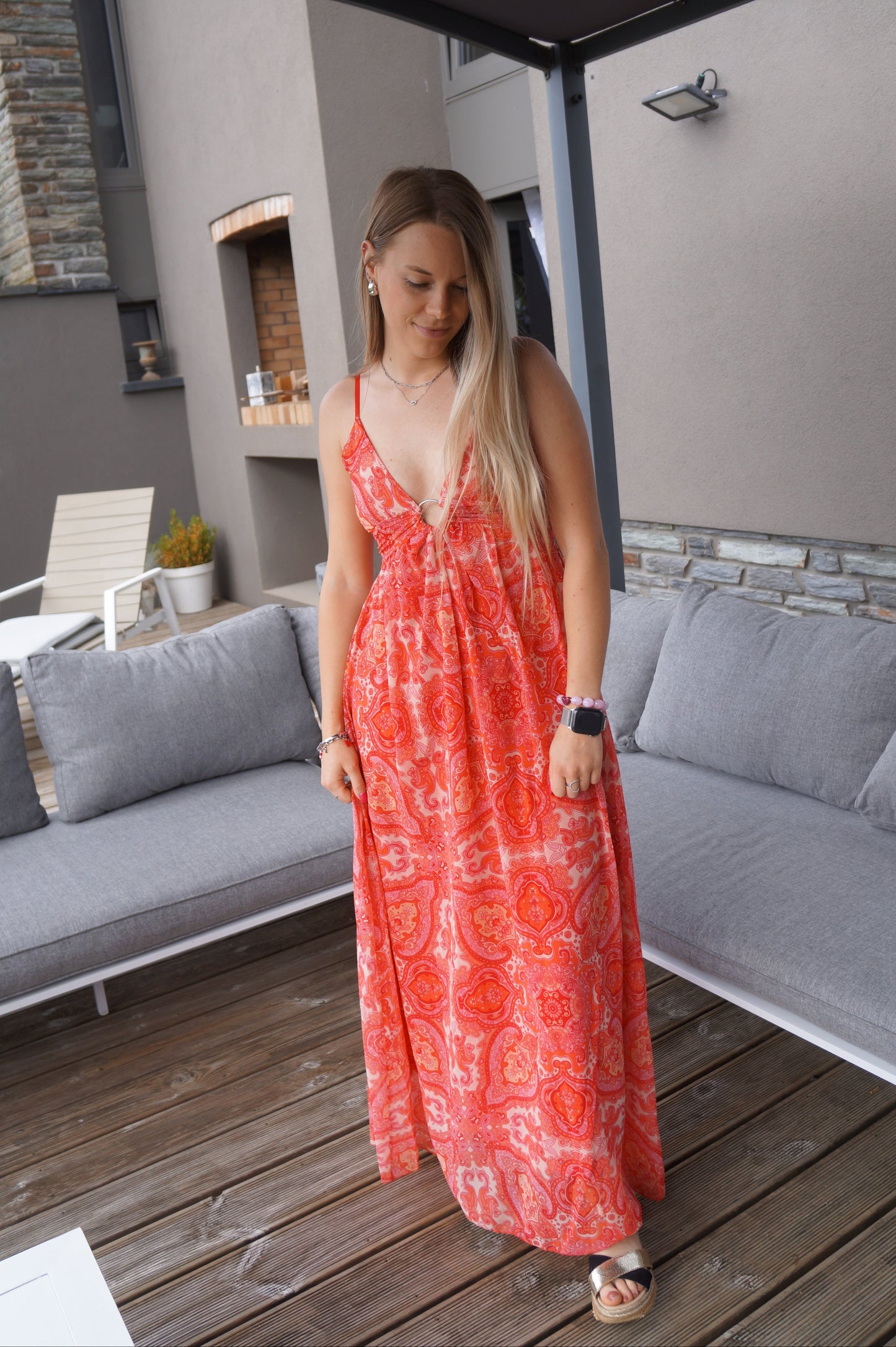 Robe longue Maria - Rouge