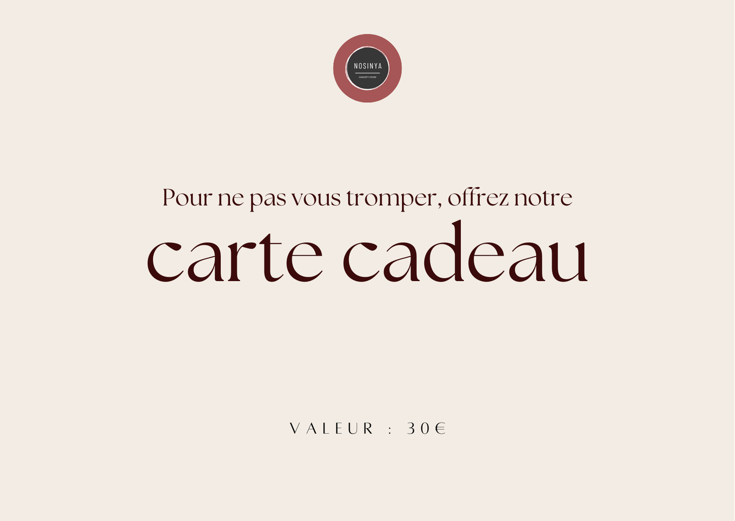 Carte Cadeau Nosinya
