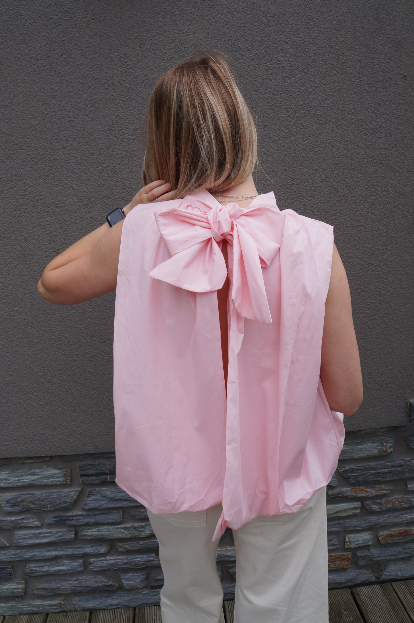 Blouse à noeud Moa - Rose