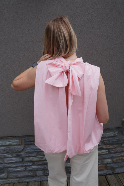 Blouse à noeud Moa - Rose