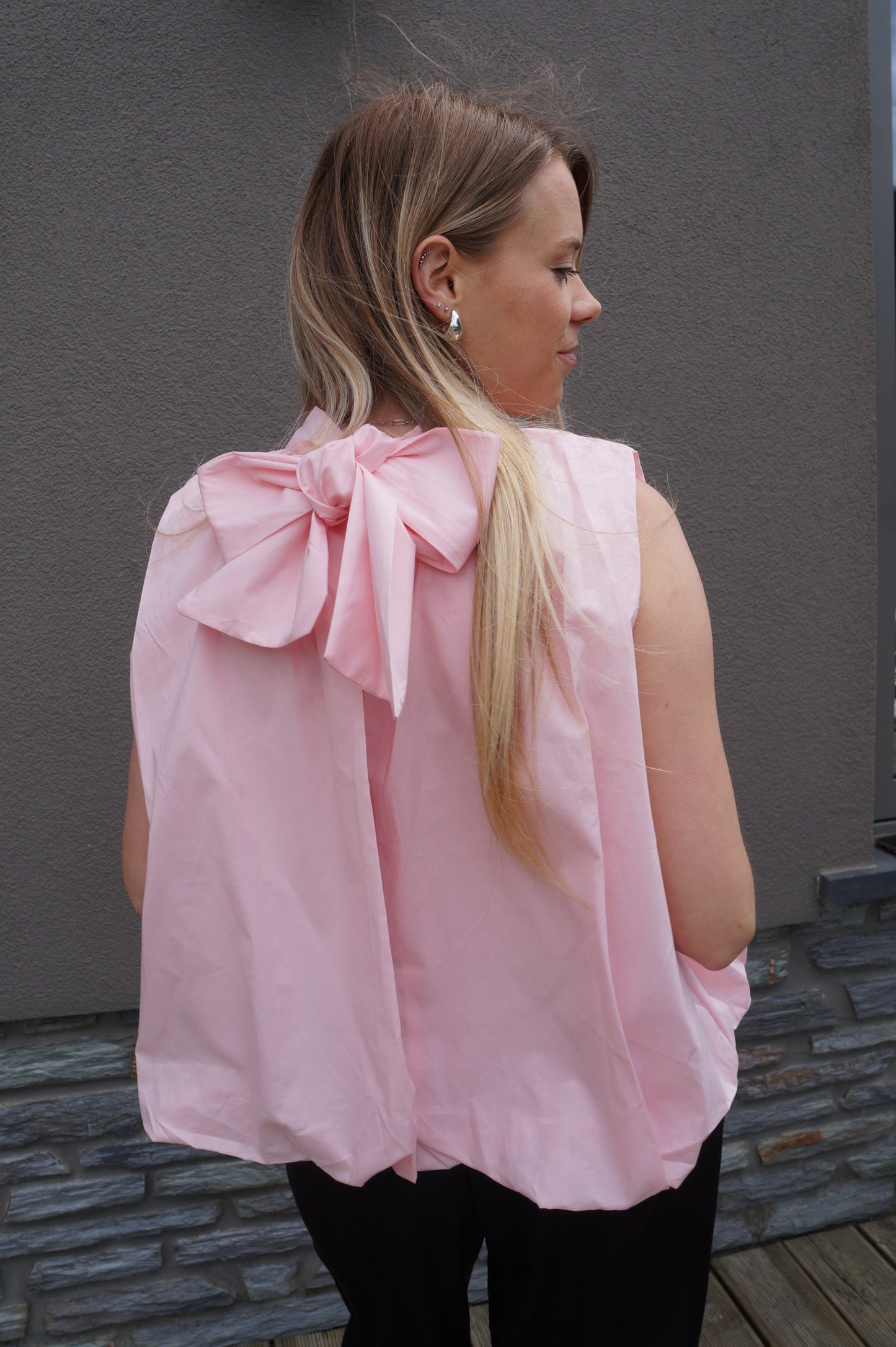 Blouse à noeud Moa - Rose