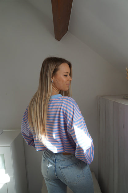 T-shirt Loua - Bleu/rose bébé