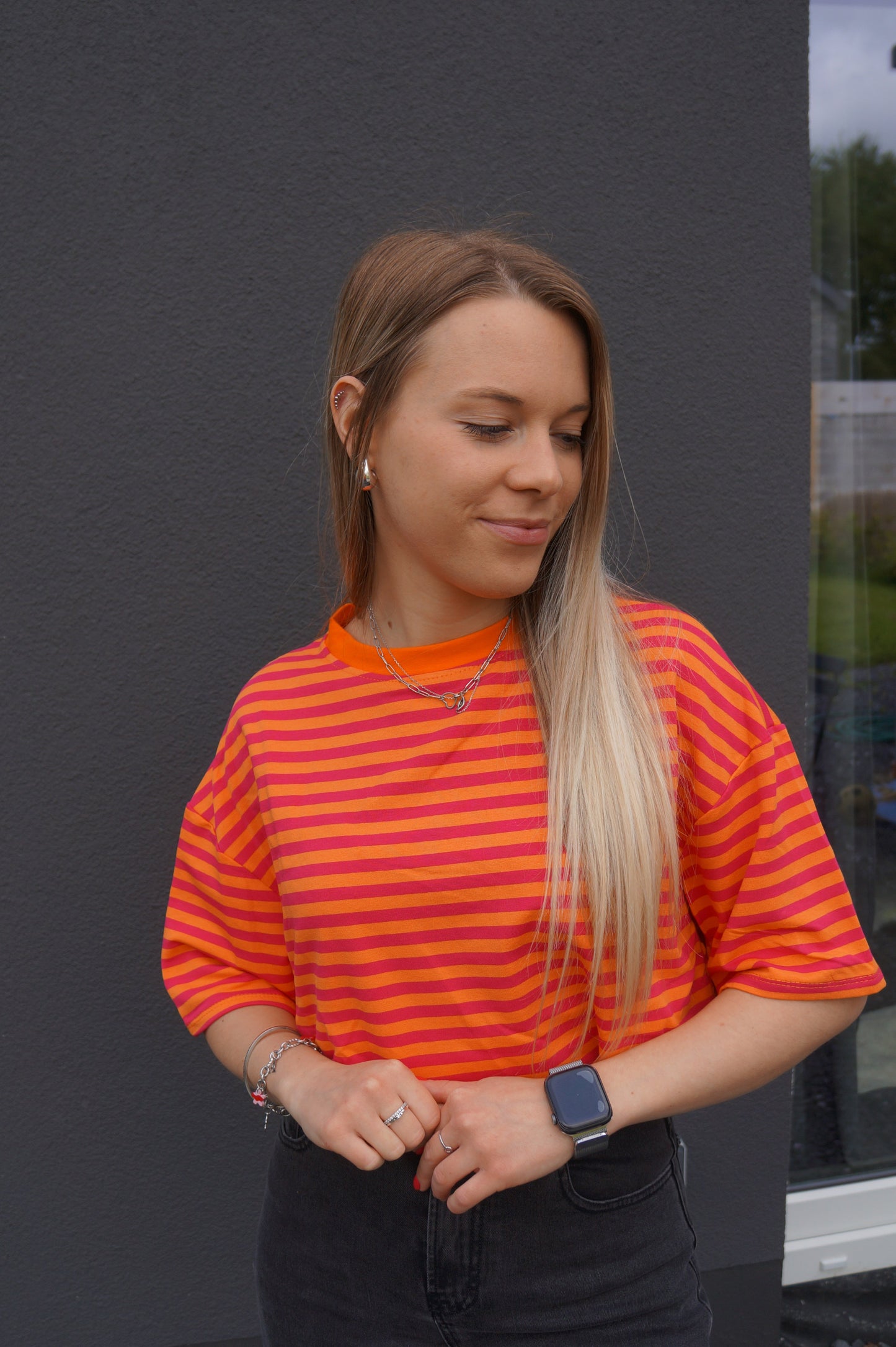 T-shirt Loua Orange - Manches courtes