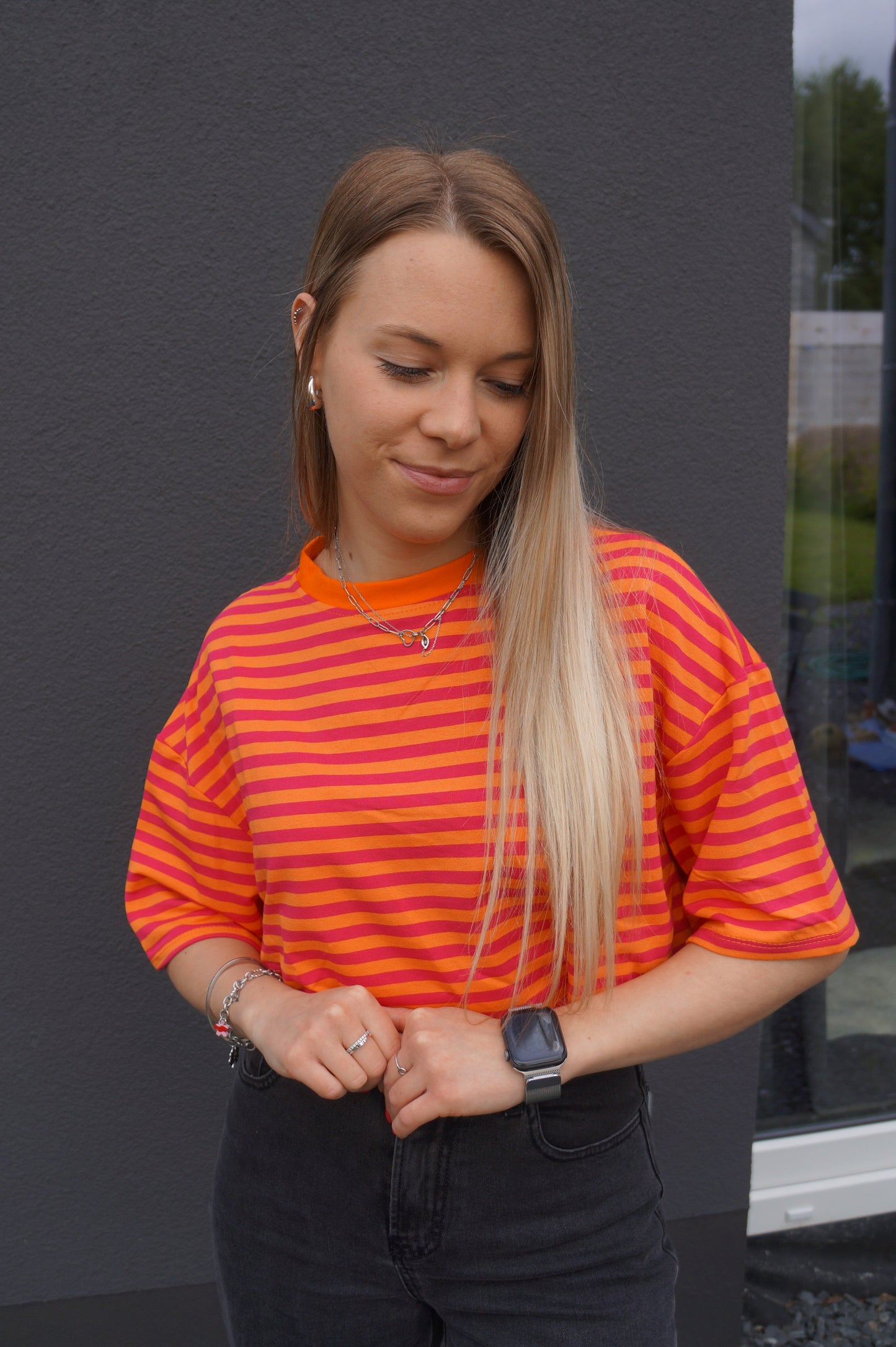 T-shirt Loua Orange - Manches courtes