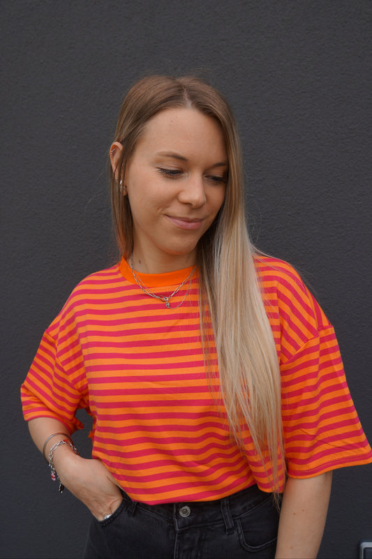 T-shirt Loua Orange - Manches courtes