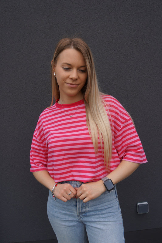 T-shirt Loua Fuchsia - Manches courtes