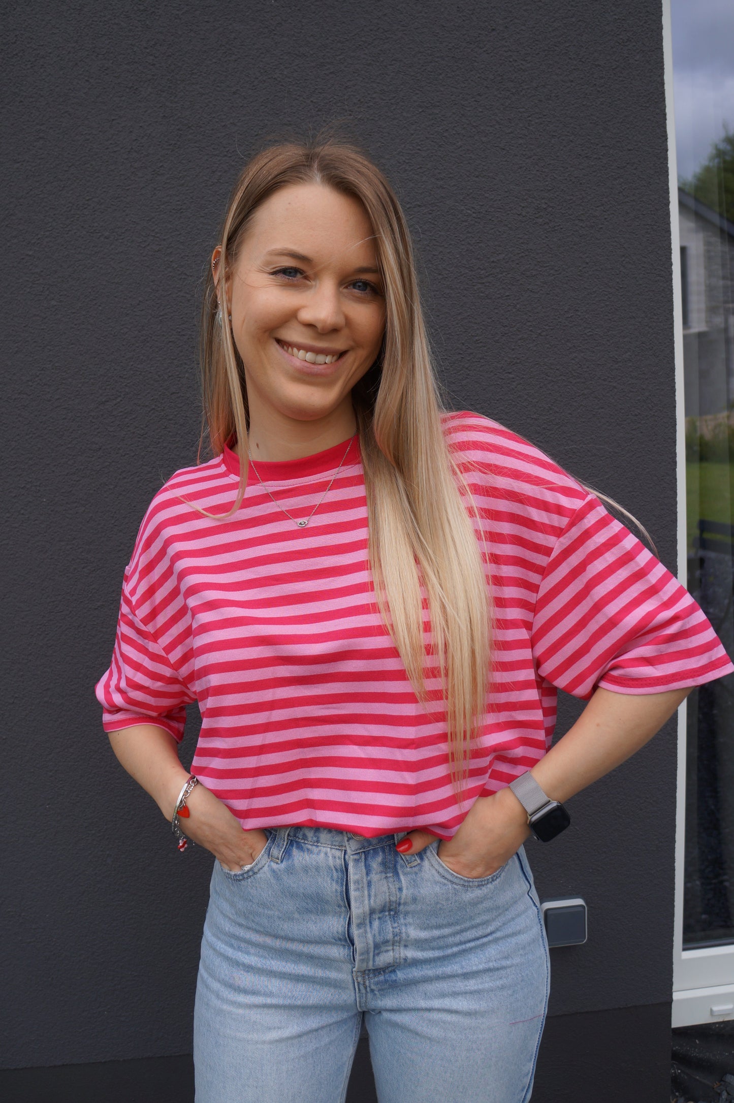 T-shirt Loua Fuchsia - Manches courtes