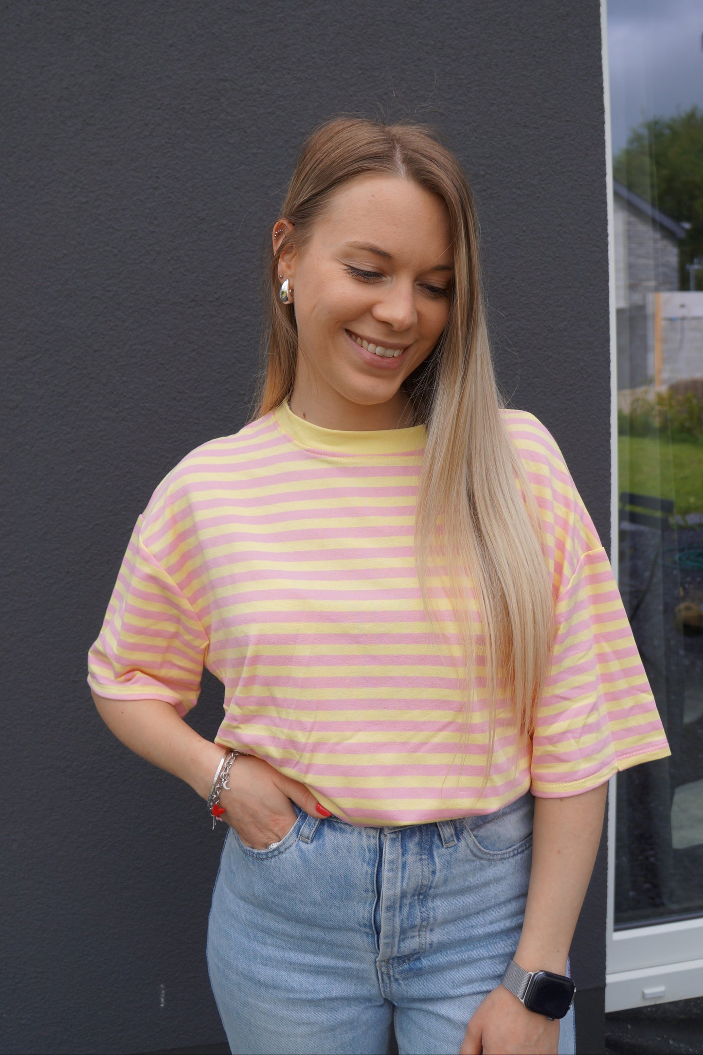 T-shirt Loua Jaune - Manches courtes