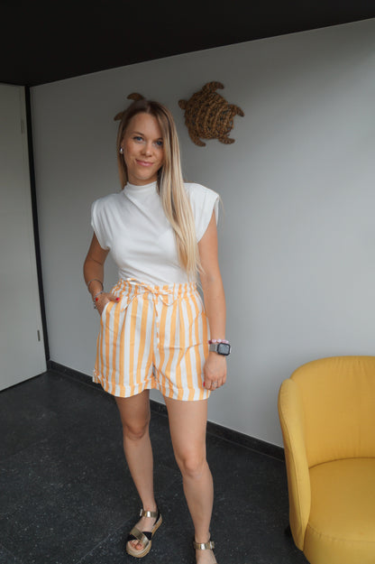 Short à rayures Mara - Jaune