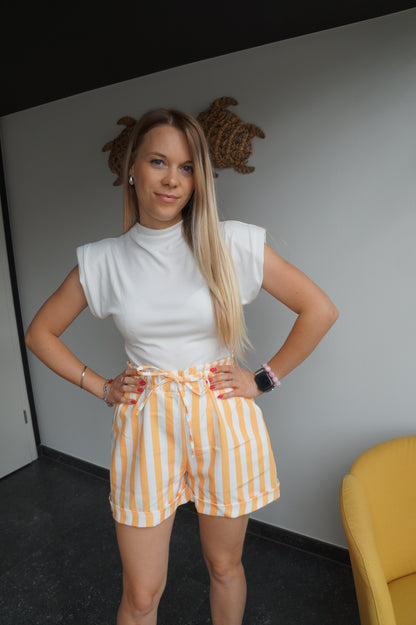 Short à rayures Mara - Jaune