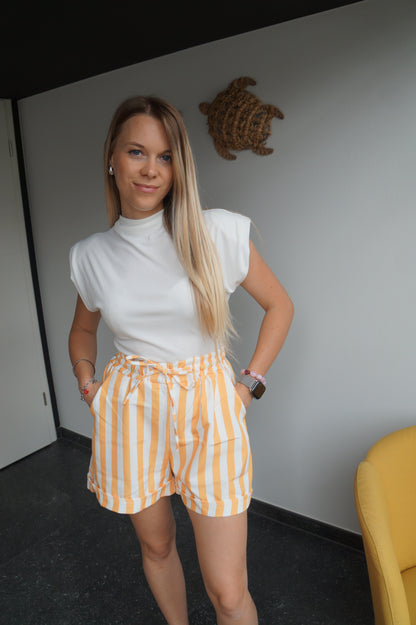 Short à rayures Mara - Jaune
