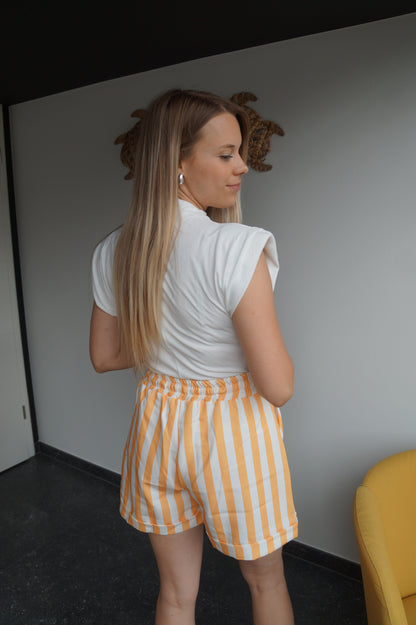 Short à rayures Mara - Jaune