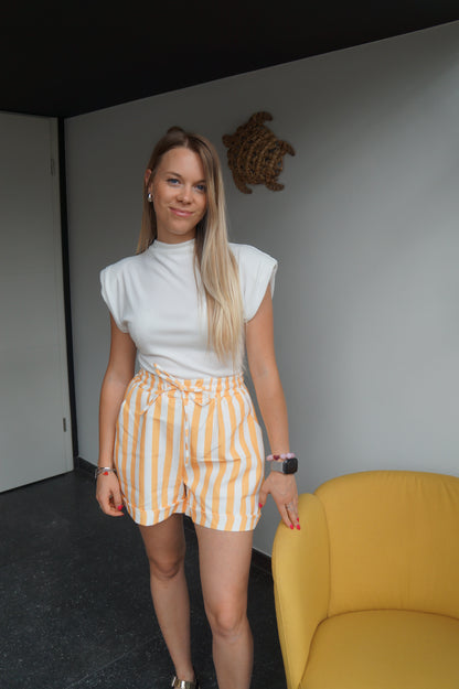 Short à rayures Mara - Jaune