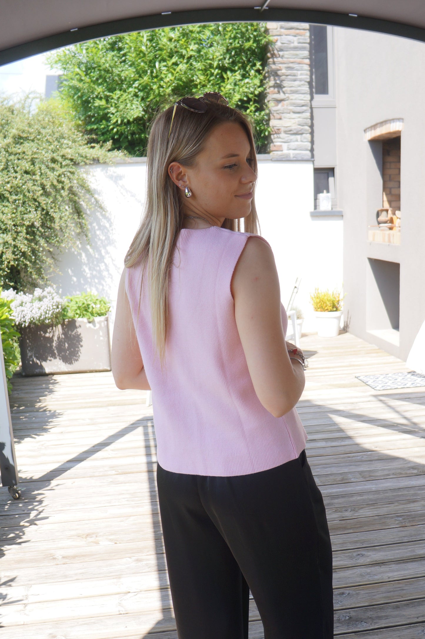 Gilet tailleur Cassie - Rose