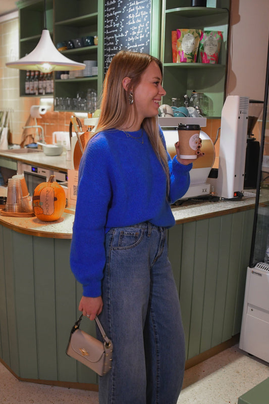 Pull bleu oversize 