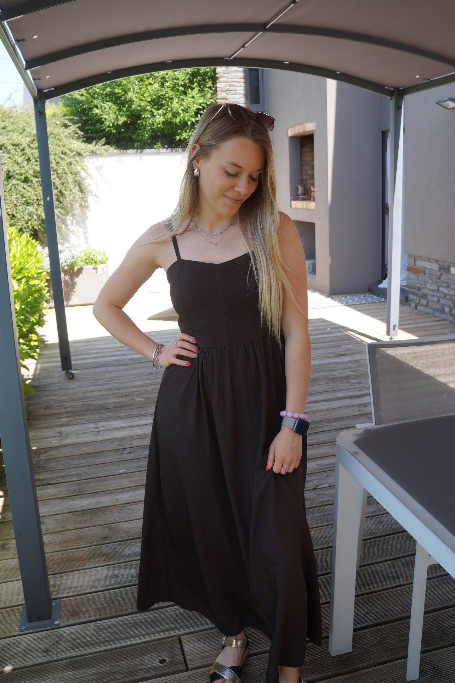 Robe longue Sylvie - Marron