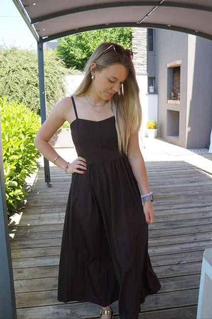 Robe longue Sylvie - Marron