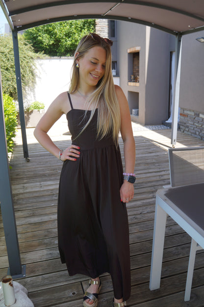 Robe longue Sylvie - Marron