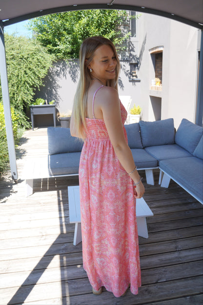 Robe longue Maria - Rose