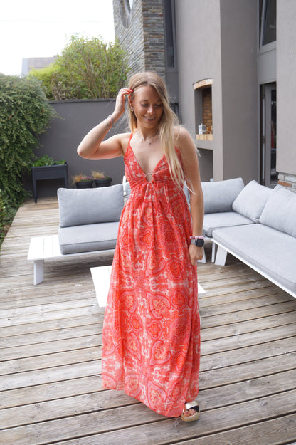 Robe longue Maria - Rouge