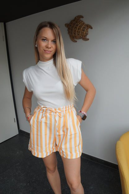 Short à rayures Mara - Jaune