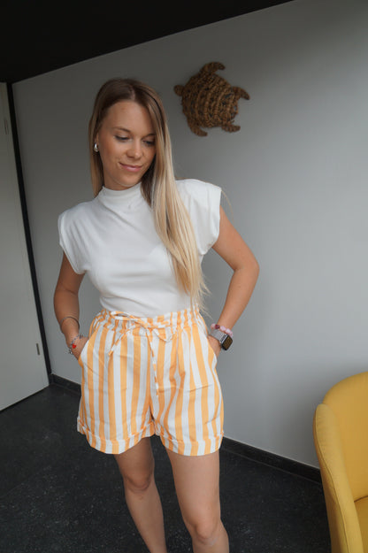 Short à rayures Mara - Jaune