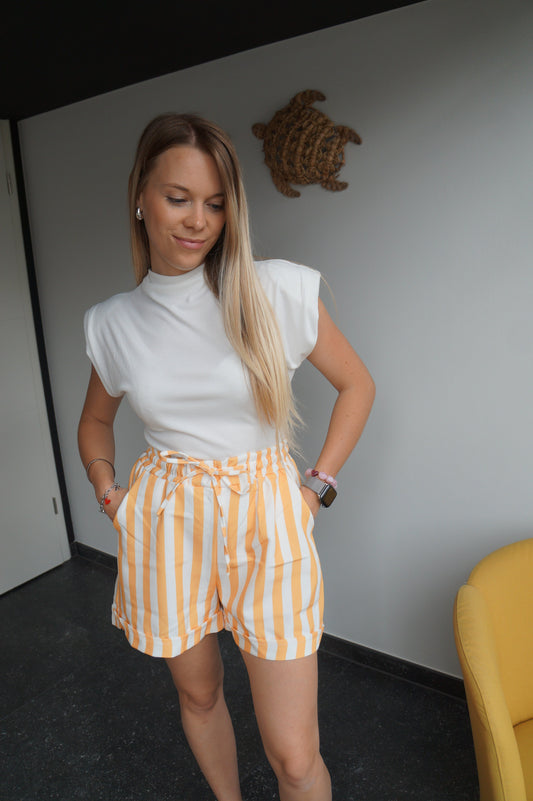 Short à rayures Mara - Jaune