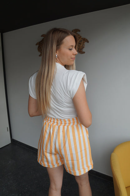 Short à rayures Mara - Jaune