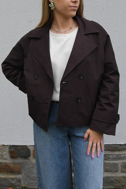 Trench court marron 