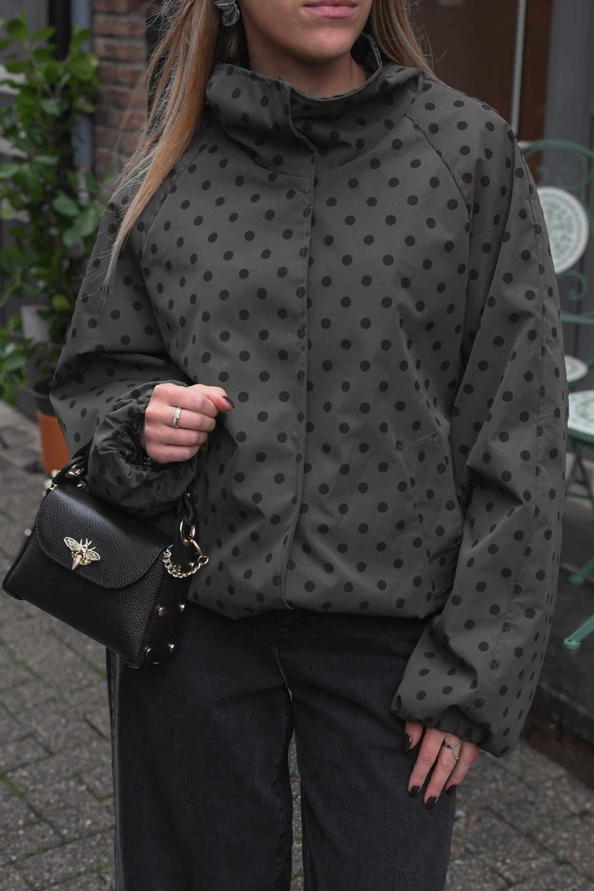 Veste kaki a pois 