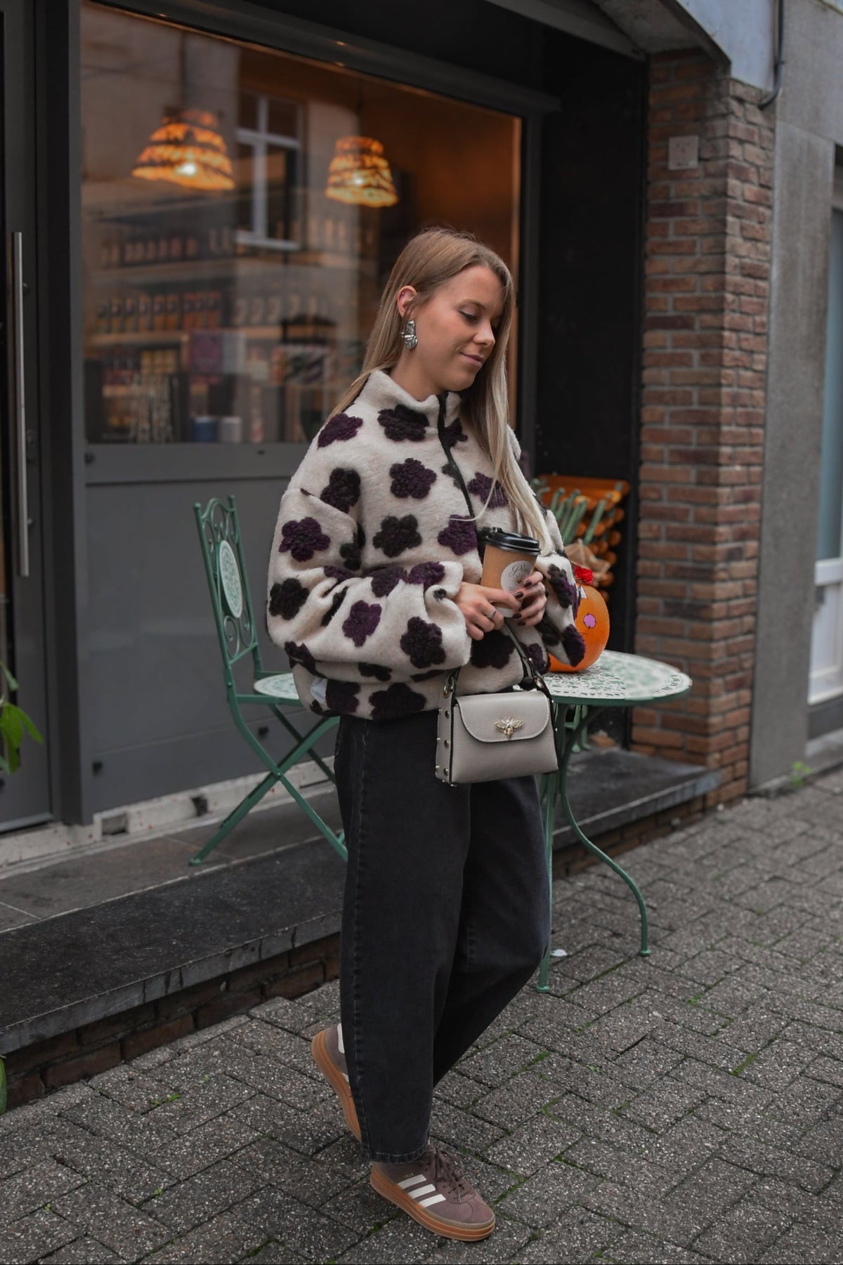 Veste polaire a fleurs 