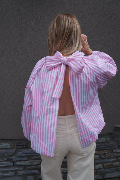 Blouse à noeud Moa - Rayée