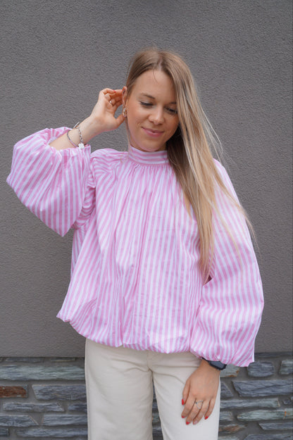 Blouse à noeud Moa - Rayée